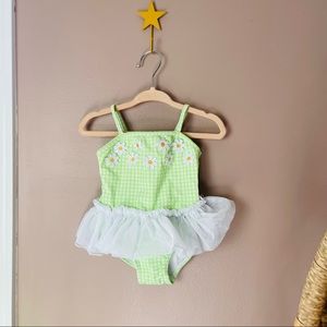 Baby girl daisy/gingham swimsuit